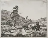 Adam Bartsch, Shepherd Chasing a Wolf