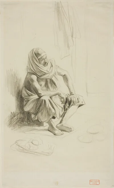 Charles Bargue, Seated Arab