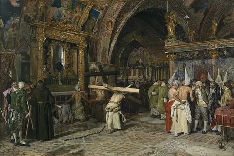José Jiménez Aranda, Penitents in the Lower Basilica of Assisi