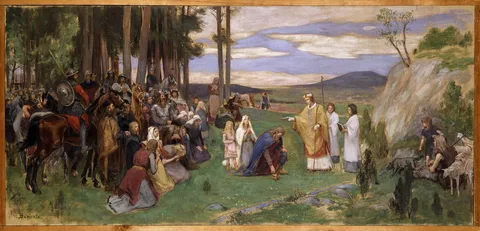 Georg Pauli, Proposed Decoration for the Walls in the Upper Hall of the NM. Ansgar Preaching Christianity
