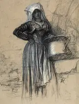 Ernest Hébert, Adela, a pesant woman from Cervara di Roma