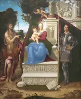 Cesare da Sesto, Madonna and Child with Saint John the Baptist and Saint George