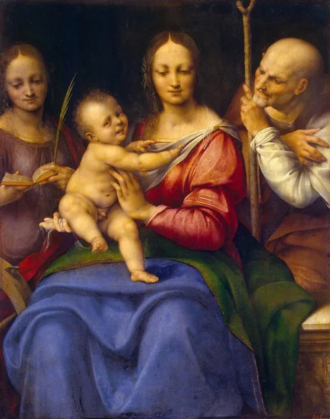 Cesare da Sesto, Holy Family with St Catherine