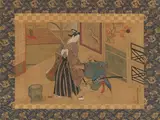 Okumura Masanobu, Kabuki Play Kusazuribiki from the Tales of Soga (Soga monogatari)