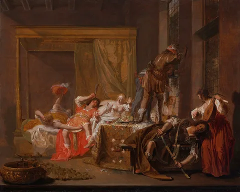 Nikolaus Knüpfer, Scene from the marriage of Messaline and Gaius Silius, possibly an episode from a play