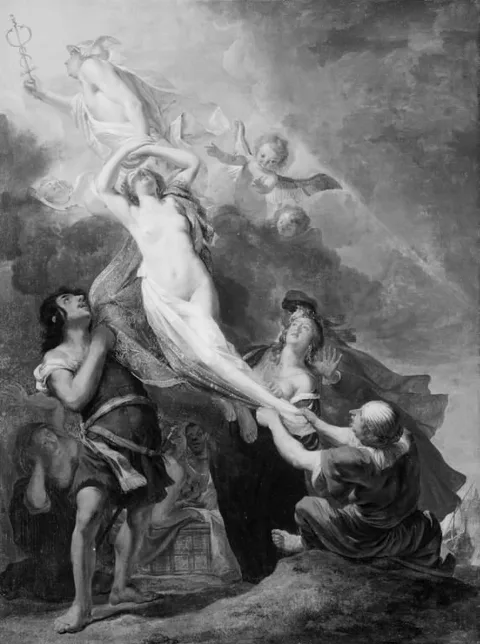 Nikolaus Knüpfer, "Il Contento". Mercury abducting the Goddess Contento from the Earth