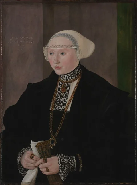 Hans Muelich, Portrait of Maria Kitscher, Frau von Freyberg