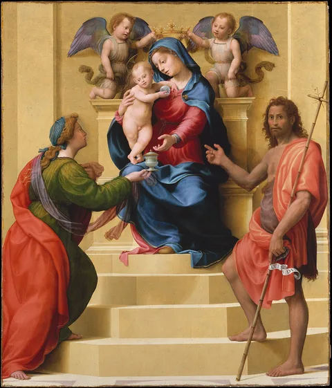 Giuliano Bugiardini, Madonna and Child Enthroned with Saints Mary Magdalen and John the Baptist