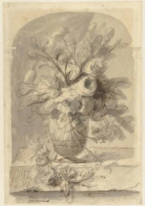 Gerard van Spaendonck, Een vaas met bloemen in een nis