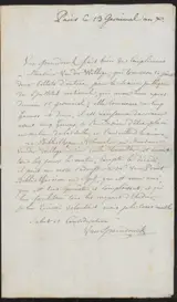 Gerard van Spaendonck, Brief aan Adriaan van der Willigen