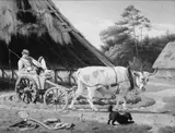 Otto Bache, A Kneading Cart outside a Tileworks in Jutland