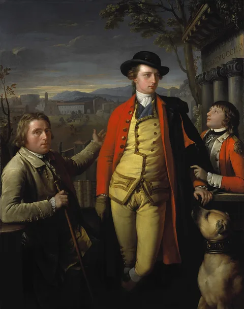 Gavin Hamilton, Douglas Hamilton, 8th Duke of Hamilton and 5th Duke of Brandon, 1756 - 1799 (with Dr John Moore, 1730 - 1802, and Sir John Moore, 1761 - 1809, as a young boy)