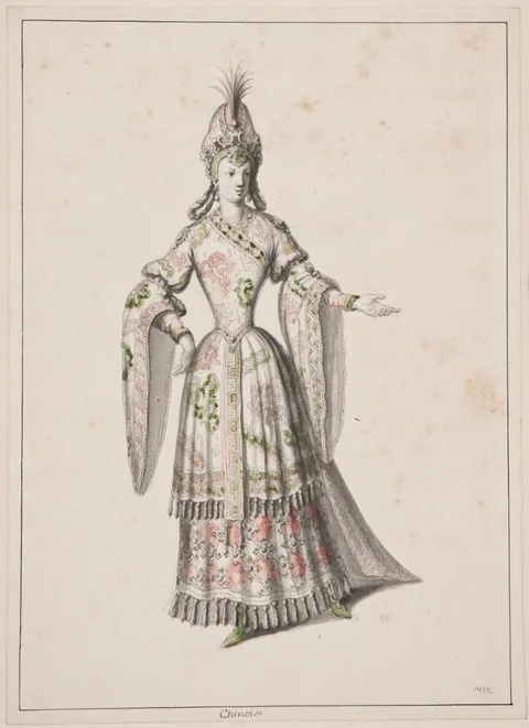 Jean Bérain the Elder, "Chinoise".Costume sketch