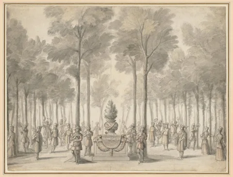 Jean Bérain the Elder, Design for the Divertissement from "La Pastorale" (First Entrée of the opera-ballet "Les Muses" by Danchet and Campra")