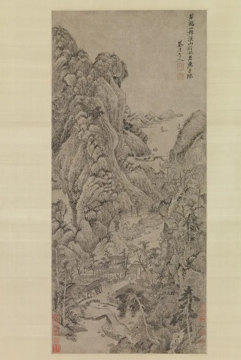 Wu Li, Travelers among Streams and Mountains