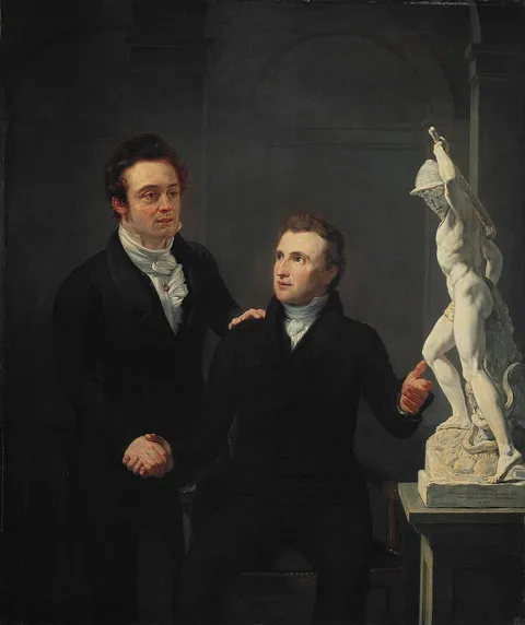 Jan Willem Pieneman, Louis Royer, sculptor, and Albertus Bernardus Roothaan, stockbroker, friend of the arts, and patron of the sciences
