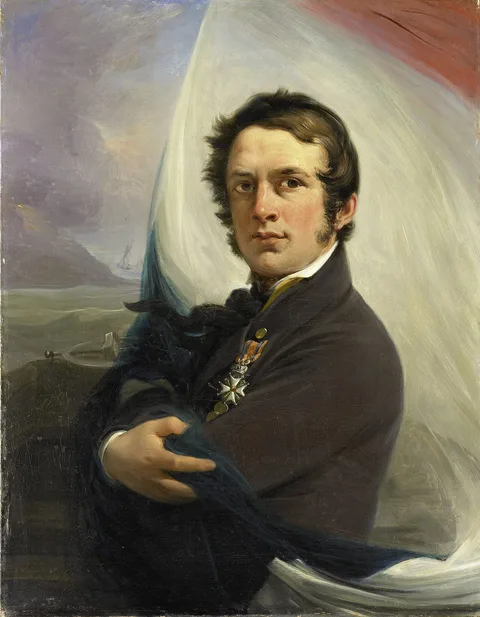 Jan Willem Pieneman, Portrait of Jacob Hobein, Rescued the Dutch Flag under Enemy Fire, 18 March 1831