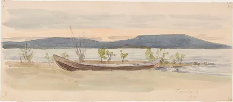 Victor Westerholm, Landscape with boat ashore