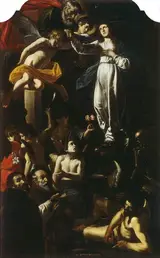 Battistello Caracciolo, Immaculate Conception with Saints Dominic and Francis of Paola
