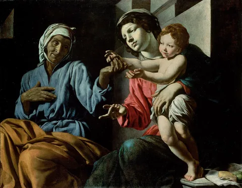 Battistello Caracciolo, Madonna and Child with St Anne