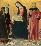 Neroccio di Bartolomeo de' Landi, Madonna and Child with Saint Anthony Abbot and Saint Sigismund
