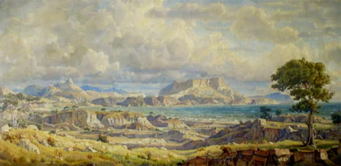 Konstantin Bogaevsky, Southern coast of Crimea. Cimmeria (Heroic landscape)