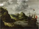 Bonaventura Peeters the Elder, Disembarkation of a Merchant Ship on Southern Shores