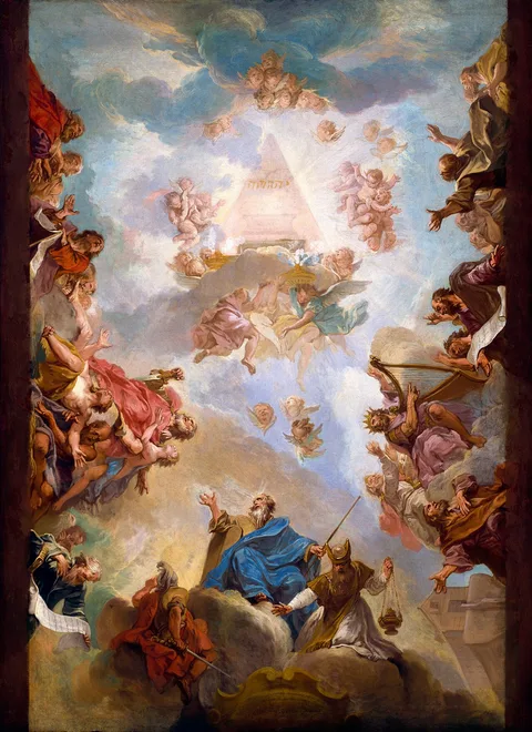 Nicolas Bertin, Prophets and Kings of the Old Testament Adoring the Name of Jehovah