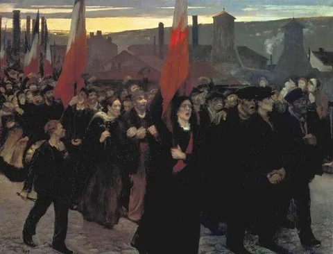 Jules Adler, Workers on strike at Le Creusot