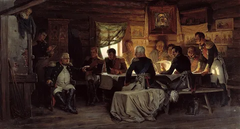 Aleksey Kivshenko, The Military Council at Fili in 1812