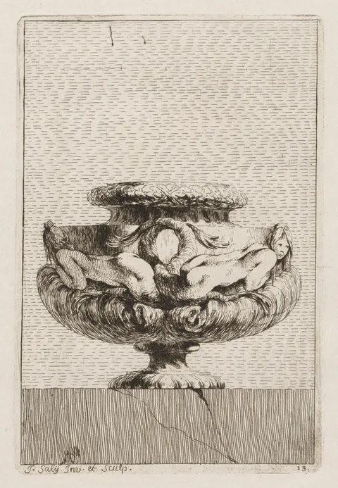 Jacques Saly, Suite of Vases:  Plate 13