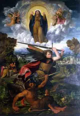 Battista Dossi, Virgin of the Assumption and St. Michael the Archangel