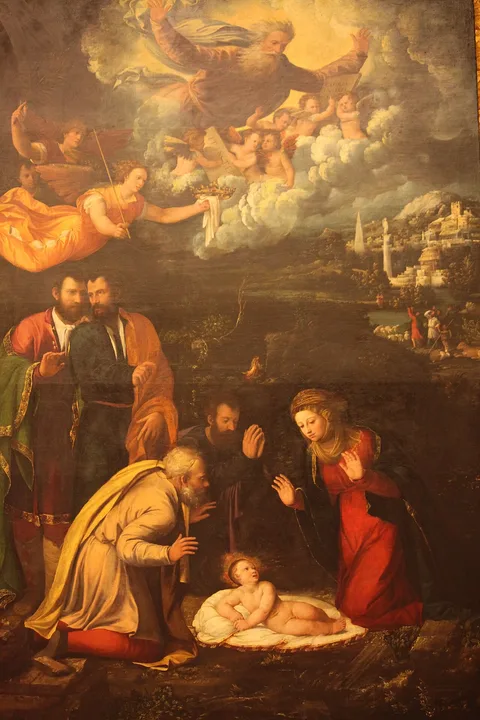 Battista Dossi, Adoration of the Christ Child