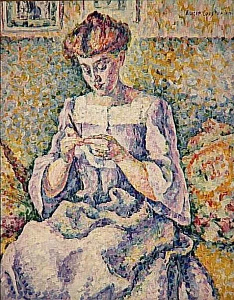 Lucie Cousturier, Woman doing crochet (Femme faisant du crochet)