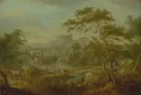 Thomas Smith, An Imaginary Landscape with a Wagon and a Distant View of a Town