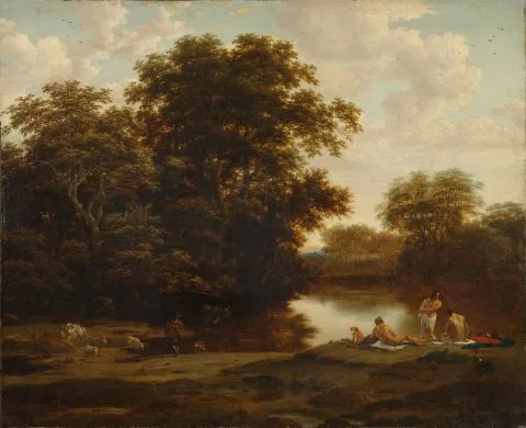 Joris van der Haagen, Landscape with Bathers