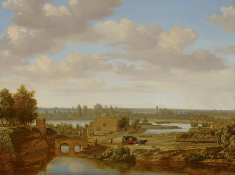 Joris van der Haagen, Panorama near Arnhem with the Rhine Gate