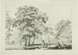 Louis-Pierre Baltard, People Walking in a Wood