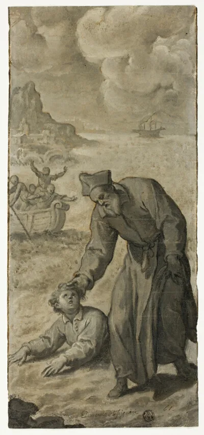 Cristoforo Roncalli, Study for Saint Philip Neri Rescuing a Drowning Youth