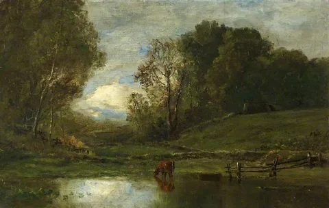 Joseph Jefferson, Landscape with a Cow by Water