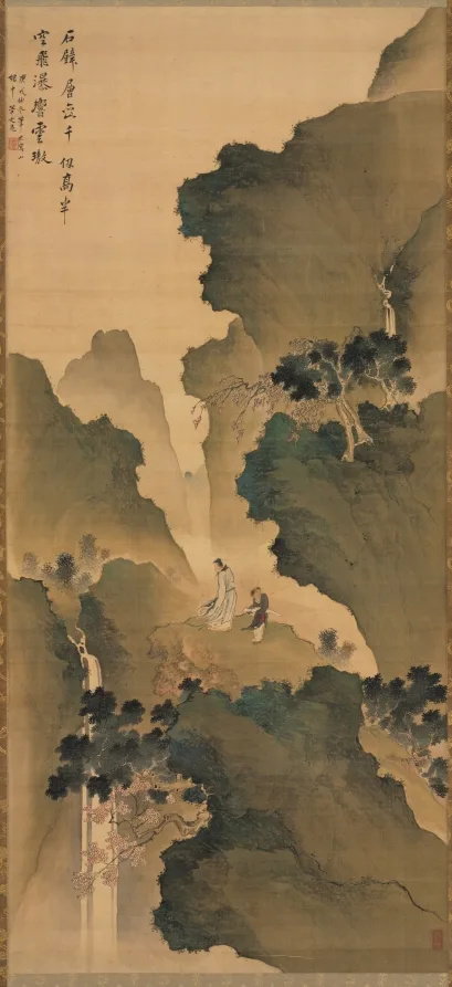 Tani Bunchō, Gazing at a Waterfall
