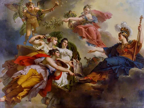 Charles Meynier, France, under the guise of Minerva, Protecting the Arts