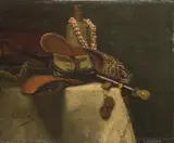 August Allebé, Still Life with Oriental Slippers