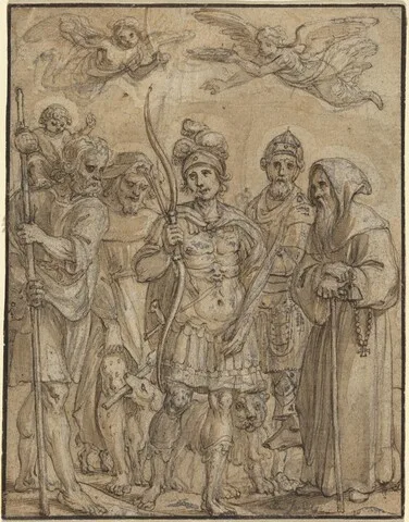 Pieter de Jode I, Five Saints