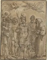Pieter de Jode I, Five Saints