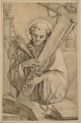 Pieter de Jode I, Saint Bernard of Clairvaux with the Instruments of the Passion