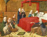 Master of the Life of the Virgin, Nativity of Mary by Master of the Life of the Virgin