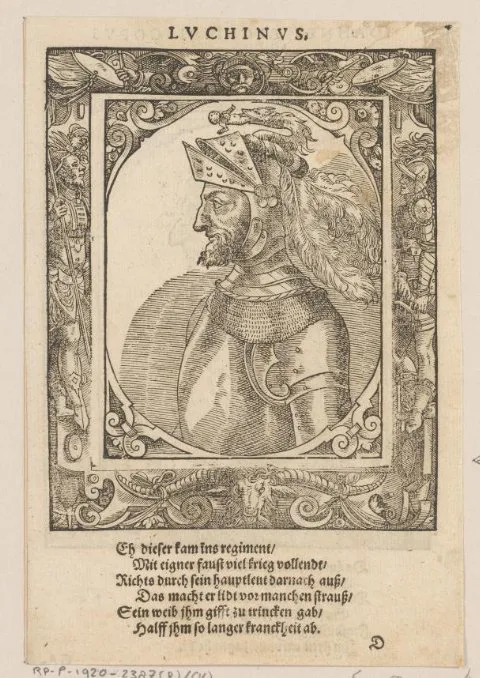 Tobias Stimmer, Portret van Luchino Visconti