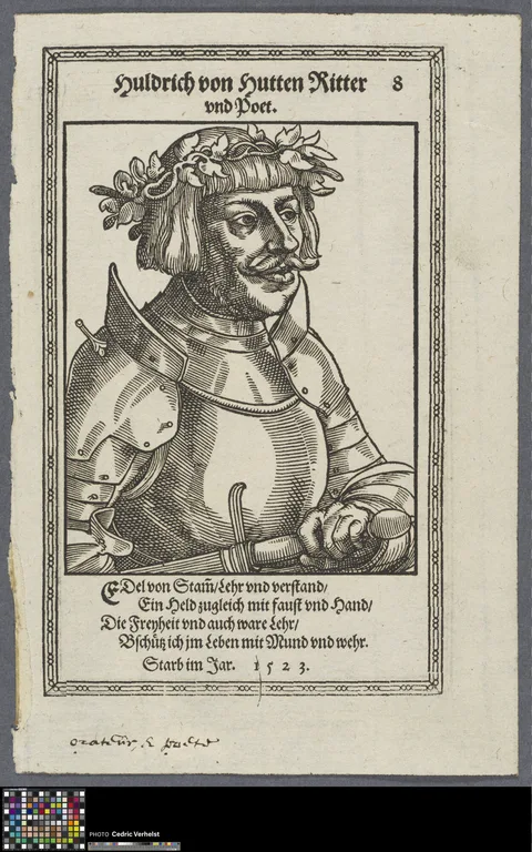 Tobias Stimmer, Portrait of Ulrich von Hutten, German knight