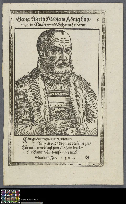 Tobias Stimmer, Portrait of George Wirth, physician